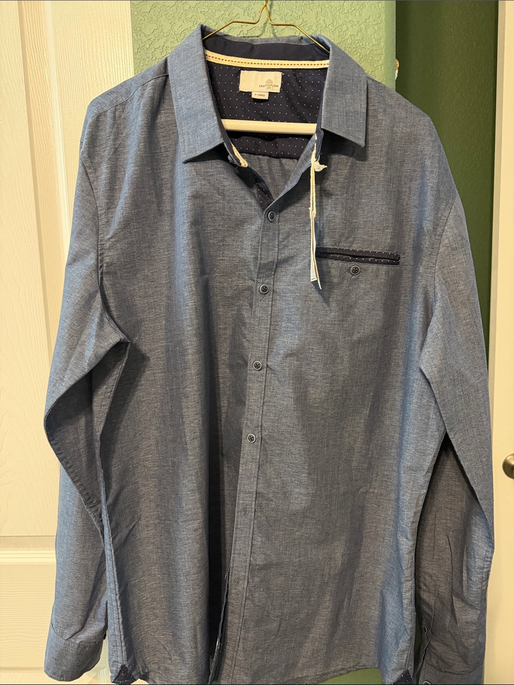 Craft + Flow Men's Casual Button-Down Shirt - Blue